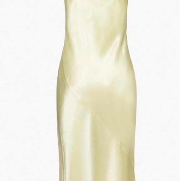 Aritzia Babaton yellow satin dress - Picture 8 of 8